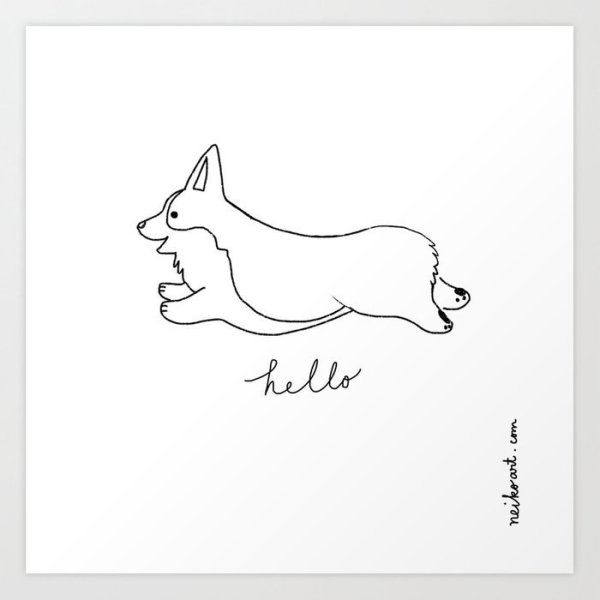 Тату с корги пемброк