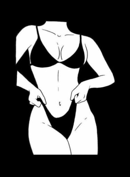 Эстетика женского тела карандашом