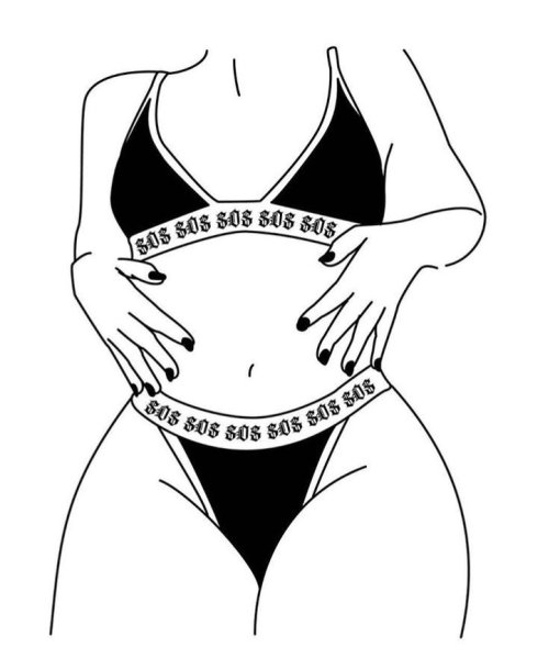 Попа рисунок