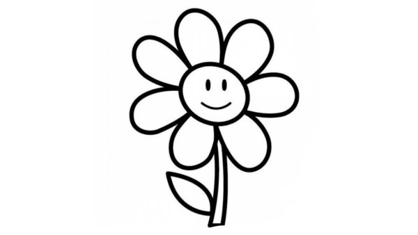 Трафареты цветов для детей