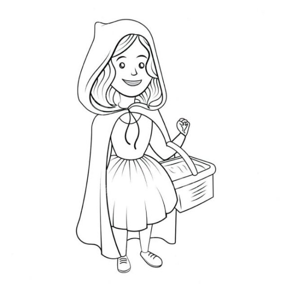 Мама из красной шапочки раскраска