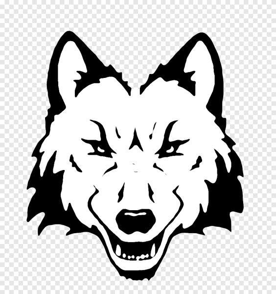Очертания морды волка
