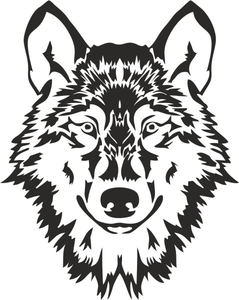 Голова волка для выжигания