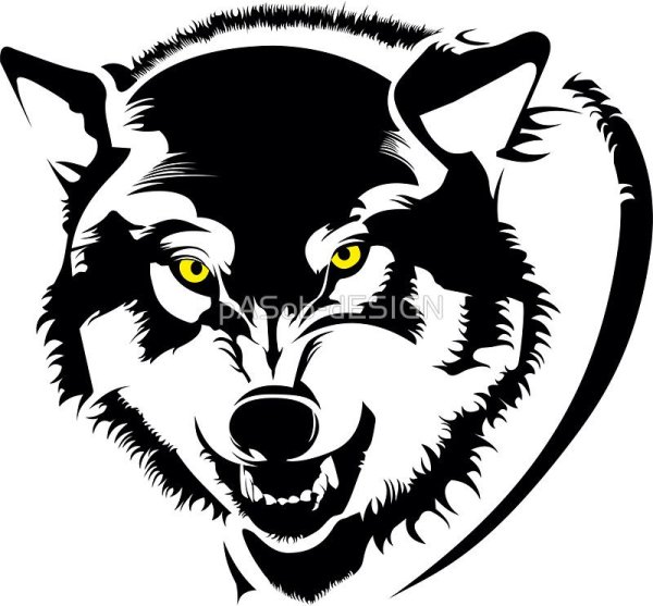 Векторное изображение волка