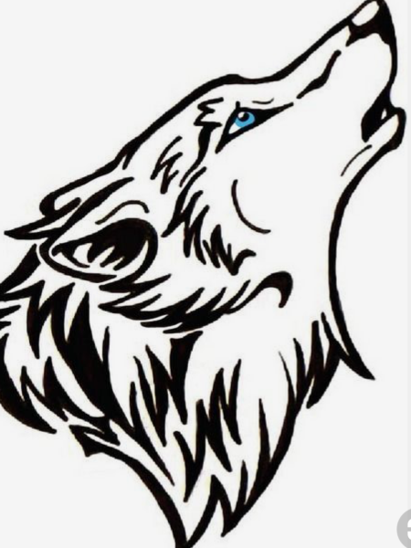 Голова волка для выжигания