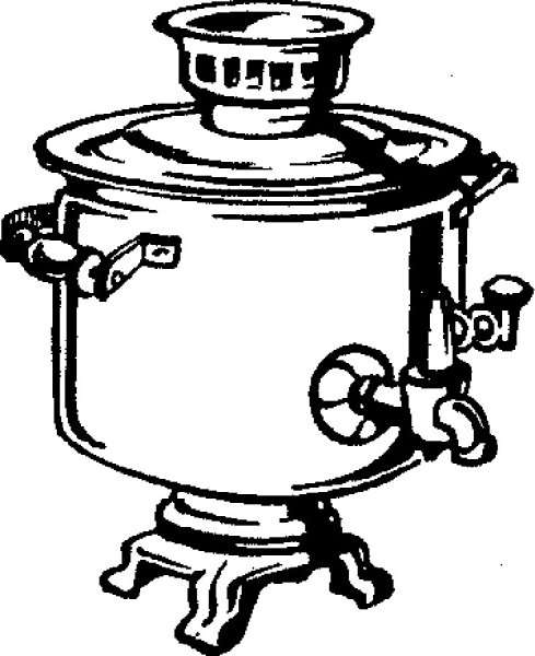 Самовар контур сбоку