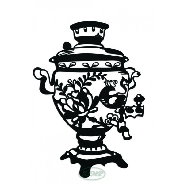 Самовар трафарет