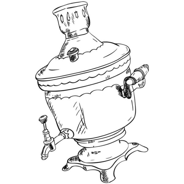 Самовар раскраска