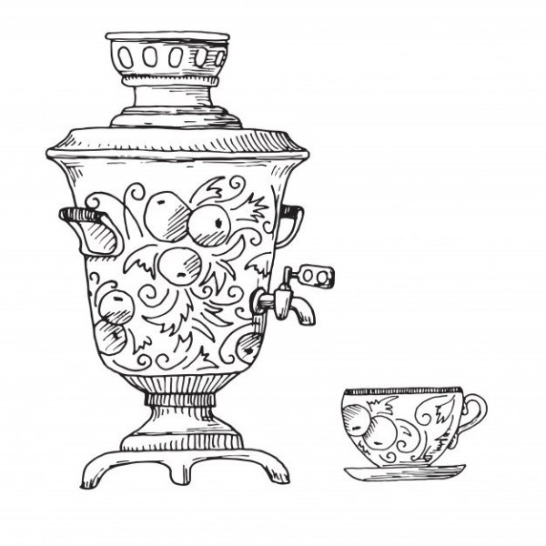 Самовар карандашом