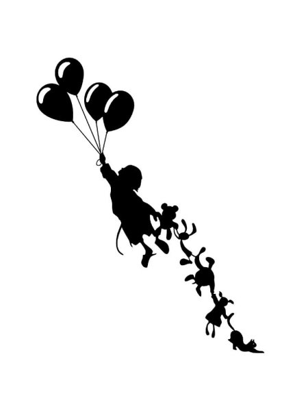 Девочка с шариками раскраска