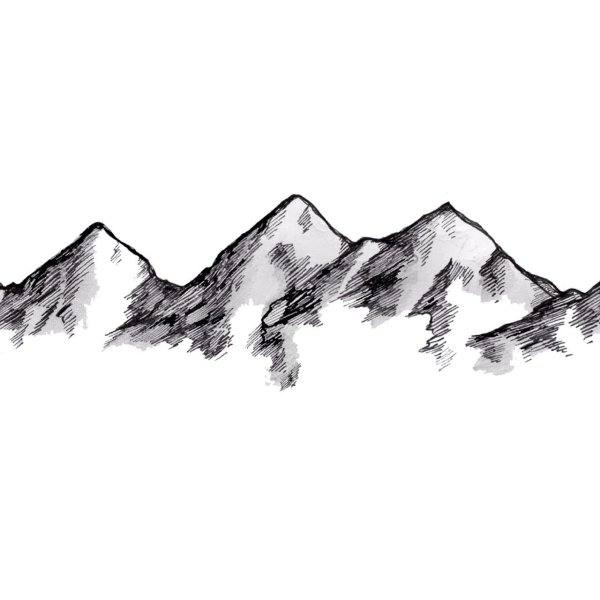 Горы рисунок