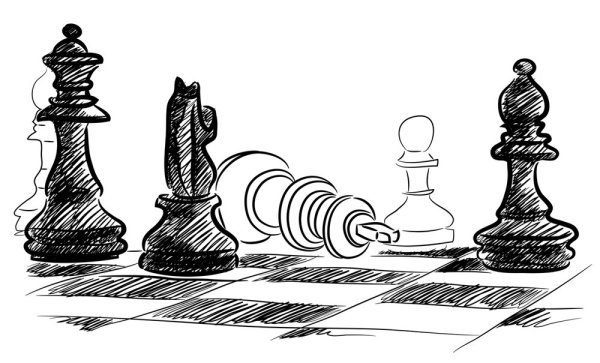 Шахматист силуэт