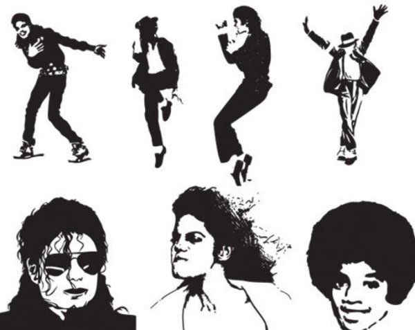 Майкл Джексон черно белый