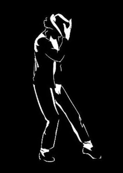Майкл Джексон танцует силуэт