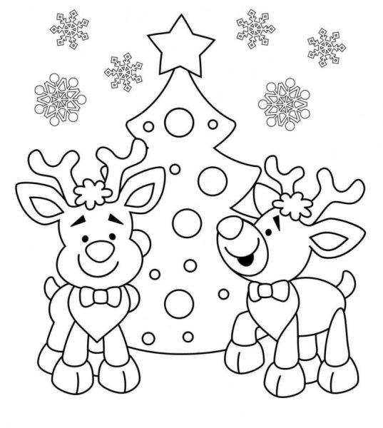 Новогодняя раскраска
