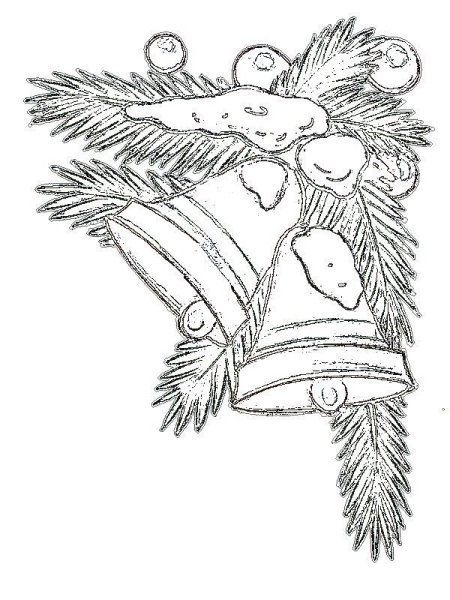 Рождественские колокольчики раскраска