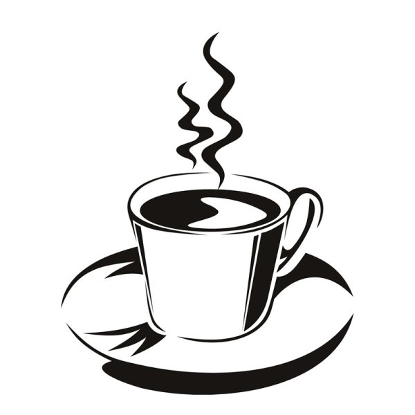 Кружка с чаем силуэт