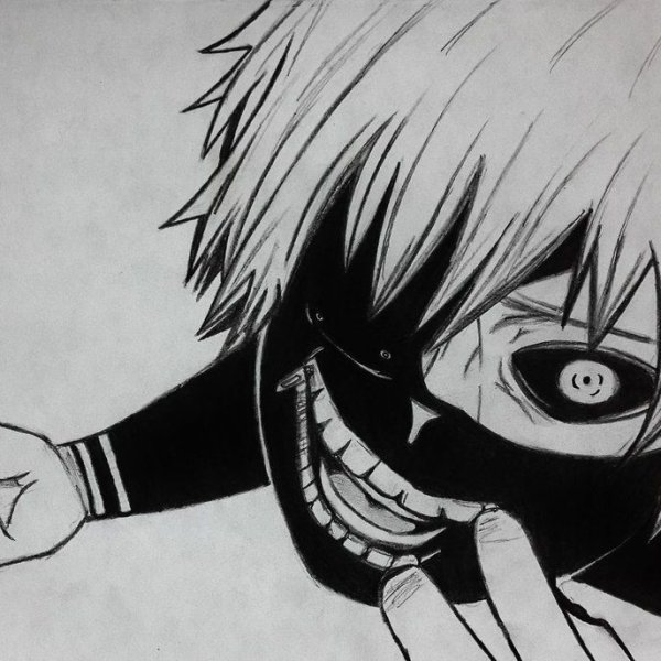 Kaneki Ken черно белый