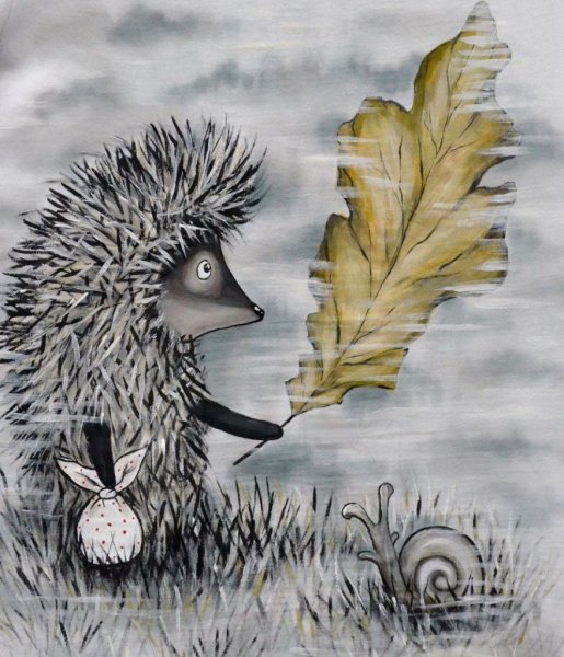 Ежик в тумане раскраска