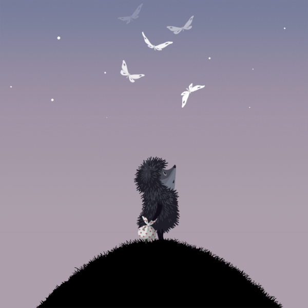 Ежик в тумане силуэт