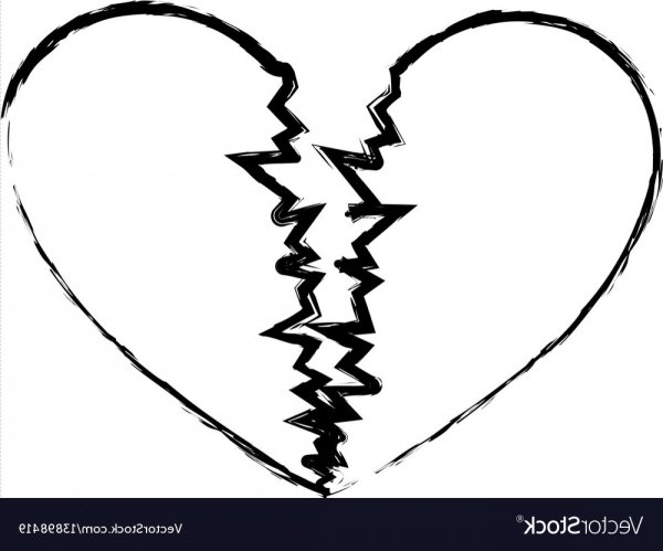 Эскиз разбитого сердца
