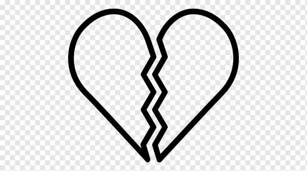 Разбитое сердце черно белое