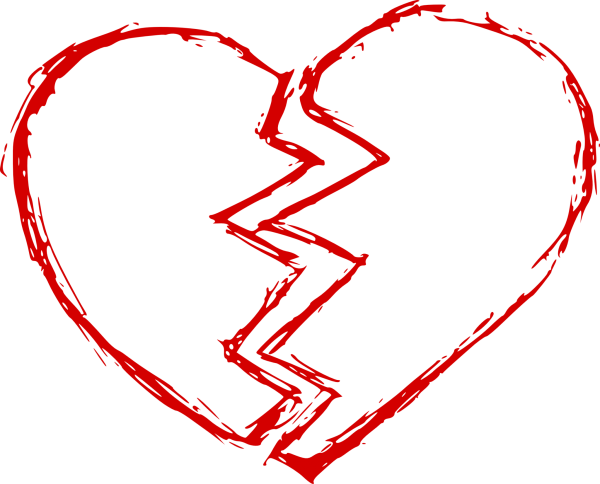 Контур разбитого сердца