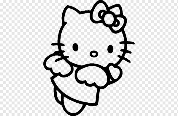 Хелол Кити черно белая