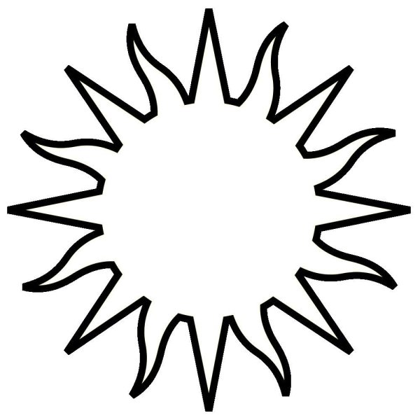 Солнышко раскраска для детей