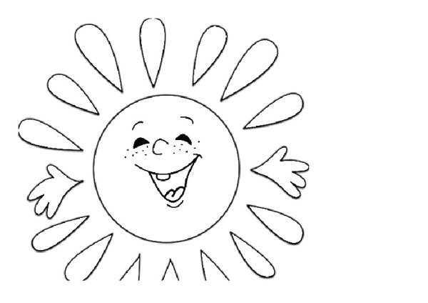Солнце раскраска для детей
