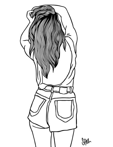 Картинки для срисовки девушки