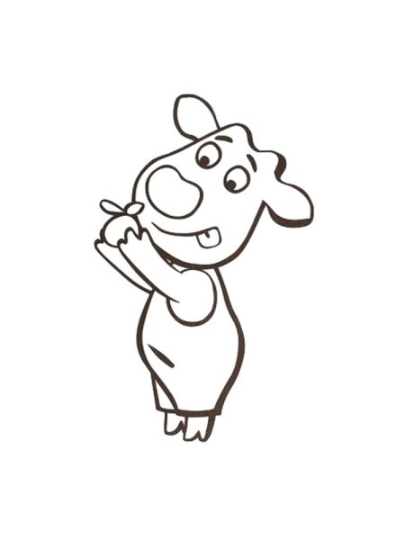 Оранжевая корова раскраска