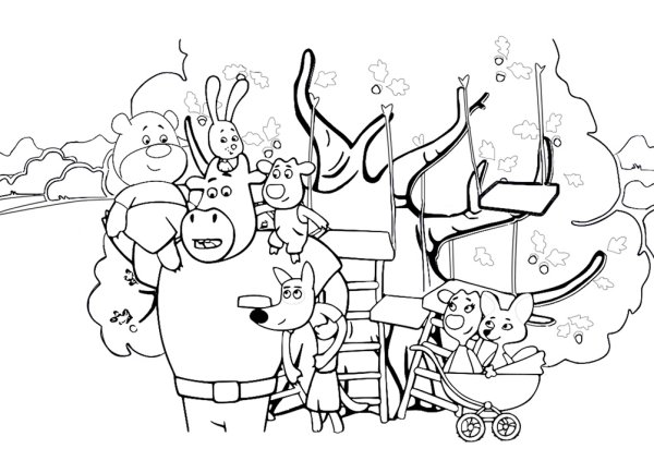 Раскраска оранжевая коровка