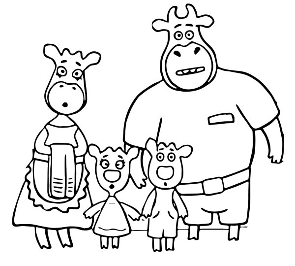 Раскраски для детей оранжевая корова