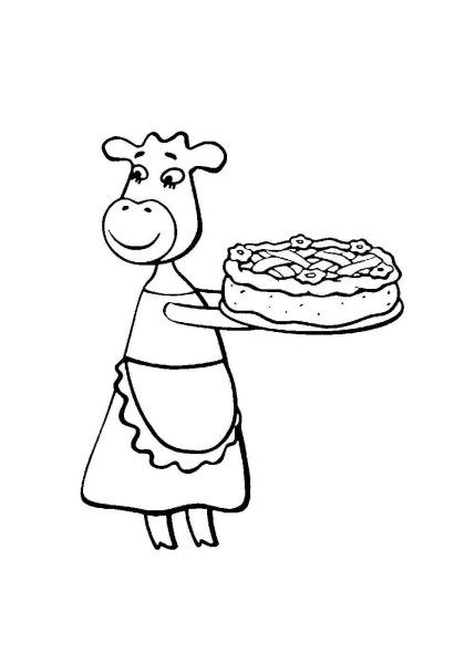 Оранжевая корова раскраска