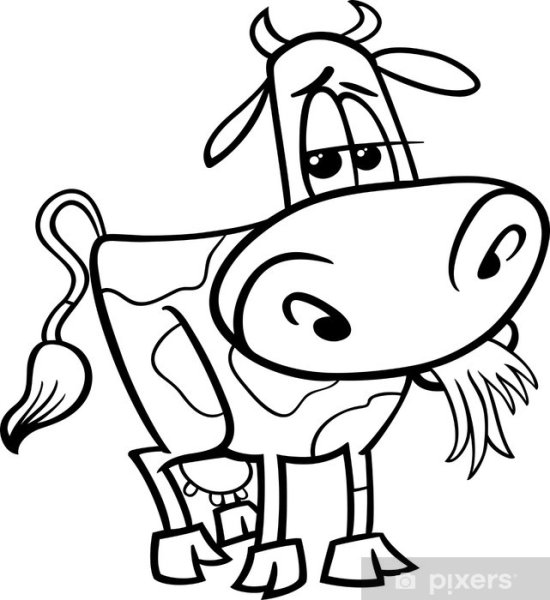 Раскраска оранжевая коровка