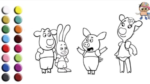 Раскраска оранжевая коровка