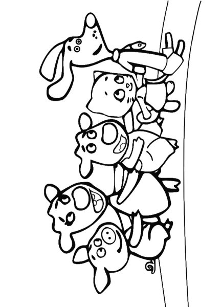 Оранжевая корова раскраска