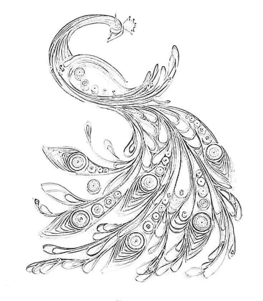 Джутовая филигрань Жар птица