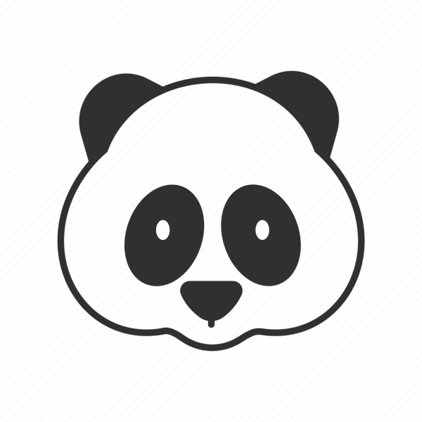 Панда лицо вектор