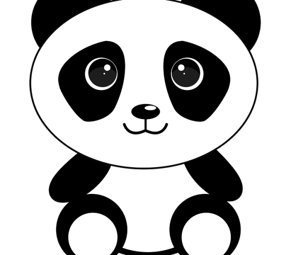 Раскраска Панда маленькая