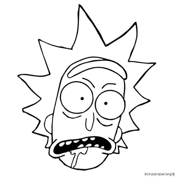 Рик и Морти Постер раскраска