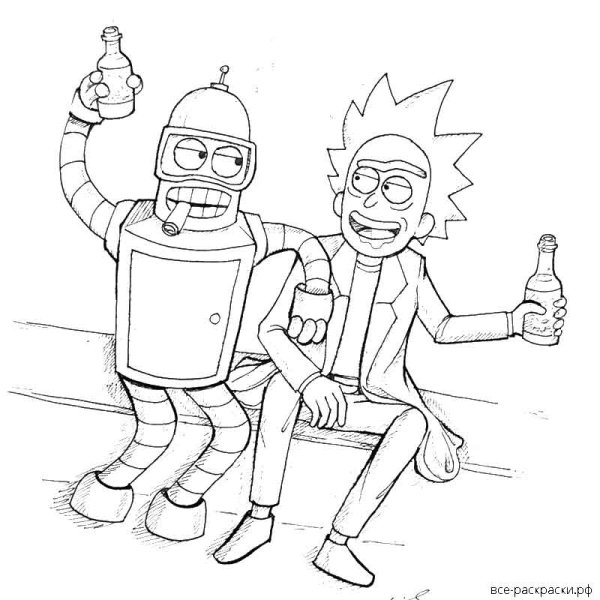 Разукрашки Рик и Морти