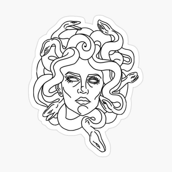 Медуза Горгона тату Минимализм