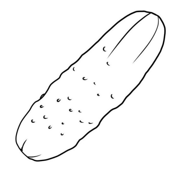 Огурец раскраска для детей