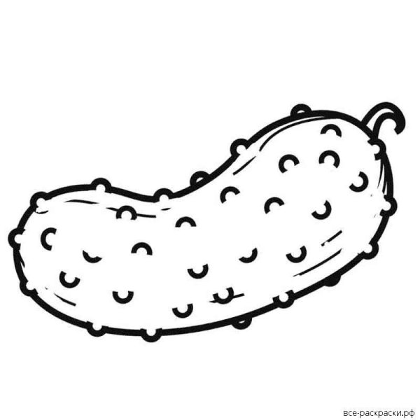 Огурец раскраска для детей