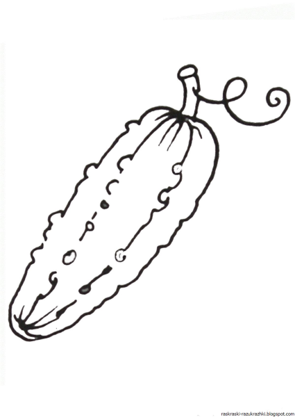 Огурец раскраска