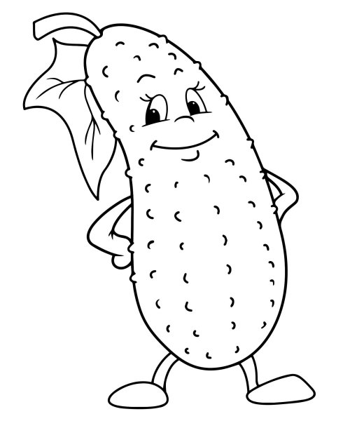 Огурец раскраска