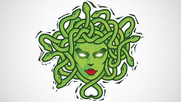 Маска медузы Горгоны для детей