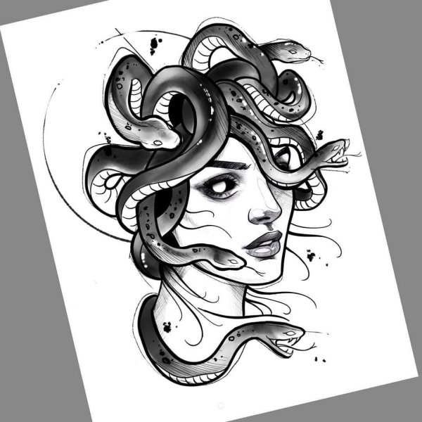 Медуза Горгона тату